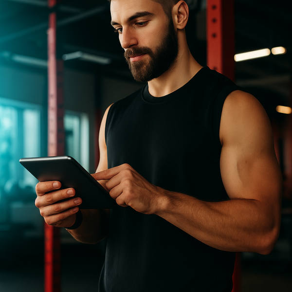 Trainer assisting athlete with stretching routine post-workout